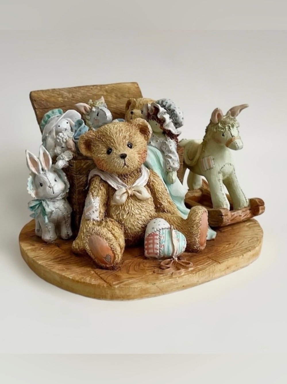 Vtg 1991 Cherished Teddies Bear Christopher Old Friends Are The Best Figurine